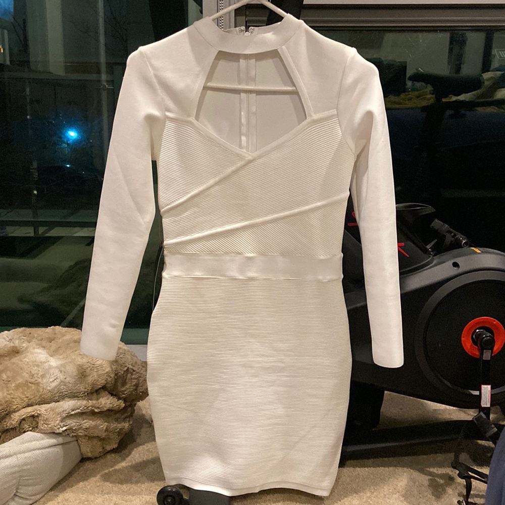 Bebe White Bandage Dress